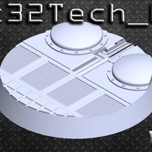sc32tech Jeu mini miniature table jeu guerre futur 32mm bases industriel 3d print model - Mito3D