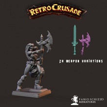 retrocrusade female barbarian fantasy miniatures miniature tabletop heroquest fabioschizzo 3d print model - Mito3D