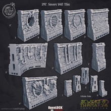 sewers walls store fantasy wall tile dungeon tiles dnd openlock sewer rats ratfolk thamarya 3d print model - Mito3D