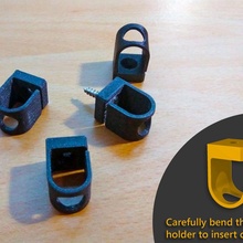cabo suporte cable holder clip management guide 3d print model - Mito3D