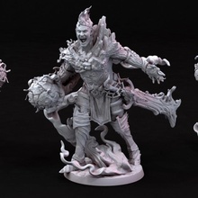 gigante masculino pose 1 fantasía llameante juego azar monstruo rpg mesa dnd infierno 3d print model - Mito3D
