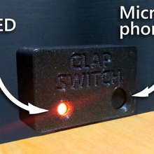 clap switch desk mounted enclosure diy electronics housing clap-switch 3d print model - Mito3D