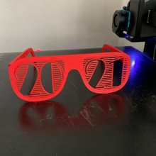 2021 Verschluss Schatten Zubehör Dekoration Spaß Brille festlich Neujahr thingiverse grajohnt 3d print model - Mito3D