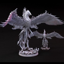 Fenice uccello fiammeggiante giochi rpg volare tavolo dnd inferno homebrew 3e 5e 4e 3d print model - Mito3D