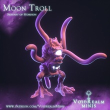 moon troll mini monster lovecraft tentacles dnd weird pathfinder bizarre lovecraftian 5e eldritch voidrealms 3d print model - Mito3D
