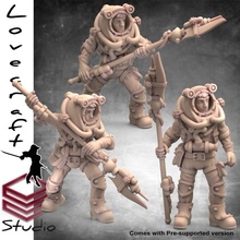 nautilus divers pack - lovecraft crew collection miniatures jules verne captain pirates nemo 3d print model - Mito3D