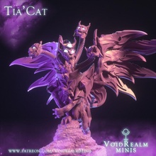 tia 39 cat psychédélique Titan boutique chat dragon monstre surréaliste Gardien hydre bizarre tiamat Lynx 3d print model - Mito3D