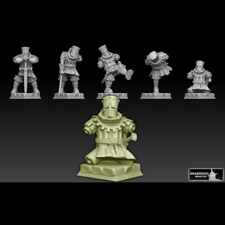 siyah şövalye orta paket 40k Ortaçağa ait asker Warhammer paladin monty python Mordheim haçlı kase zayiat eski çekiç Bretonnia paylaşılan günlük 3D print model - Mito3D