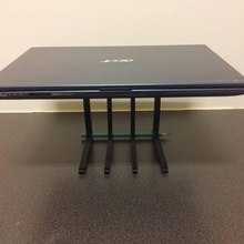 laptop stand - minimal material gadgets & electronics 3d print model - Mito3D