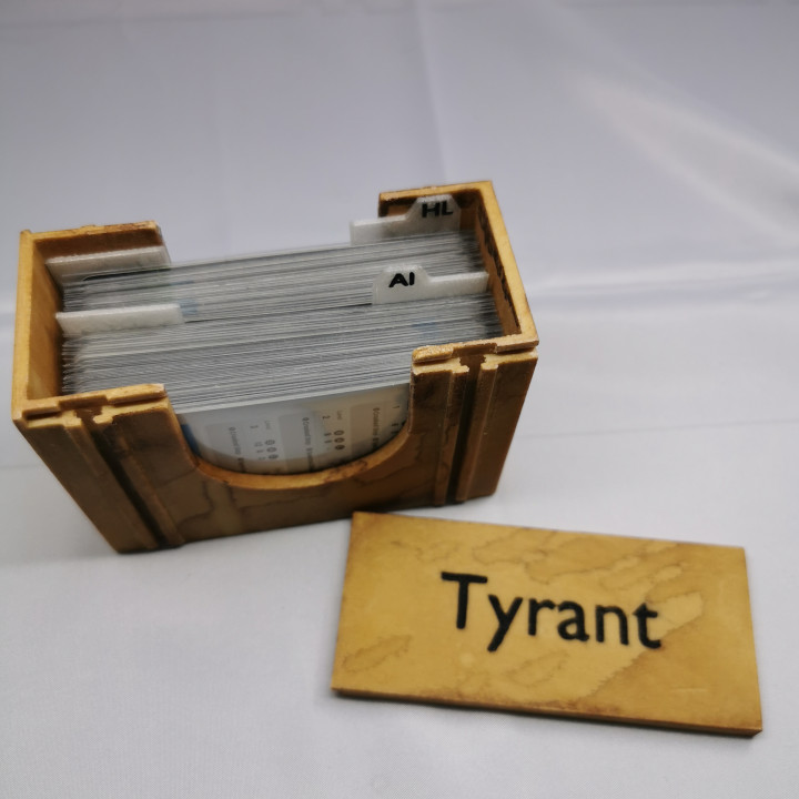 Königreich Tod Tyrann Karte Box Tischplatte kdm 3D print model - Mito3D