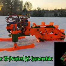 open source 3d printed rc snowmobile f1 electronics openrc rcsnowmobile 3d print model - Mito3D