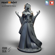 female cultist toys & games dark dragons dungeons miniatures wargames miniature age tabletop cthulhu dungeon dnd 9th pathfinder sigmar 3d print model - Mito3D