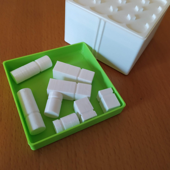 Quarto direkler oyun Kutu jeu toplum Avec Boite pion yazı tahtası 3D print model - Mito3D