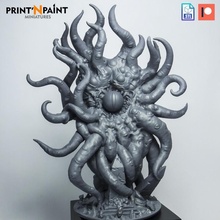 yogg sothoth pre-supported boss creature dragons dungeons horror monster wargames warhammer miniature tabletop mutant lovecraft dungeon arkham tentacles dnd 9th pathfinder beholder eldritch 3d print model - Mito3D