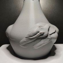 vase l'éléphant animal fleur maison 3d print model - Mito3D