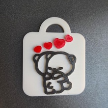 emoji bear keychain 3d print model - Mito3D