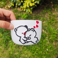 Panela Urso emoji loja vaso GIS cera Kawaii stylo 3d print model - Mito3D