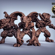earth mephit's pre supported toys & games fantasy dungeonsanddragons elemental dnd pathfinder tabletopgames mephit 3d print model - Mito3D