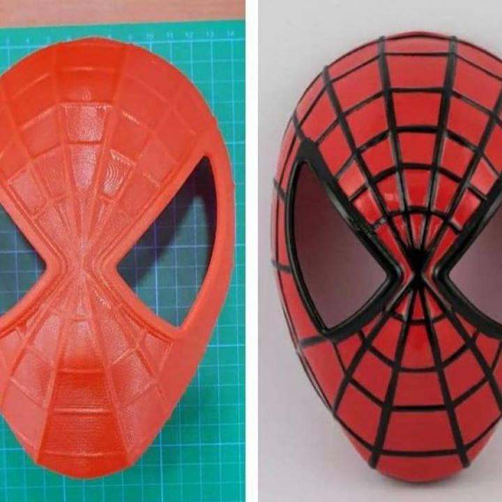 Örümcek Adam maske 3dprint 3dprinting spiderman mask character 3dprintmask 3D print model - Mito3D