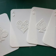 póker ases corazones diamantes tarjetas cubierta cartas espadas clubs naipes baraja 3d print model - Mito3D