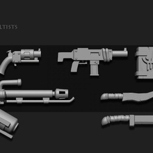 Kultisten Waffen Artikel Miniatur scifi Tischplatte Kriegsspiel Gießerei sarks 3d print model - Mito3D