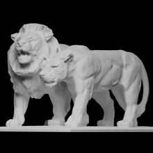 lion lionesse scan animals stone 3dprintable austria 3d print model - Mito3D