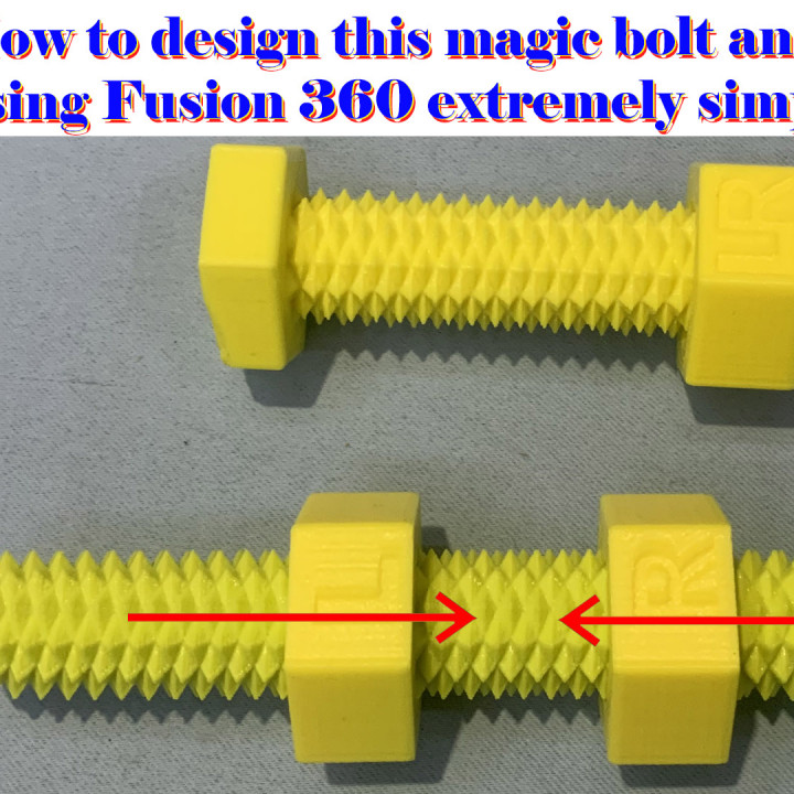 magic bolt nuts 3D print model - Mito3D