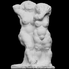 danube females sculpture scan female 3dprintable cc0 mermaids 3d print model - Mito3D