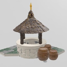 small fountain market square 3d print model - Mito3D