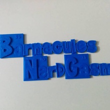 barnacules nerdgasm logotipo fan art 3d print model - Mito3D