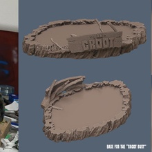 temel ayakta durmak popüler Groot büst 3d print model - Mito3D