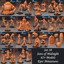 sons midnight set lovecraft entities cosmic horror collection fantasy medieval monster rpg sla enemy tabletop cthulhu dungeon encounter dnd pathfinder npc entity 3d print model - Mito3D