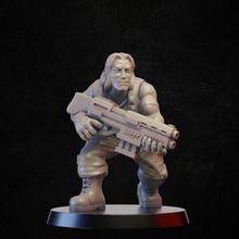 soldato furtivamente pistola negozio sci fi miniatura tavolo 3d print model - Mito3D