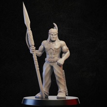 indian warrior spear store miniature tabletop wildwest 3d print model - Mito3D