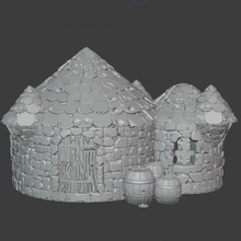 game keeper's hut terrain cottage hagrid 3d print model - Mito3D