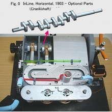 línea horizontal 4 cilindro 1903 Opcional partes cigüeñal motor pistón reciprocante in line 3d print model - Mito3D