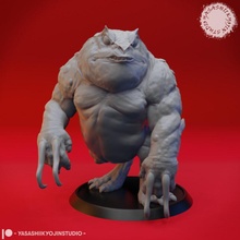 slaed blue - tabletop miniature beast creature monster frog dnd toad pathfinder aos ttrpg slaad 3d print model - Mito3D