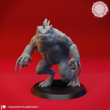 slaed gray - tabletop miniature beast creature monster frog grey dnd toad pathfinder aos ttrpg slaad 3d print model - Mito3D