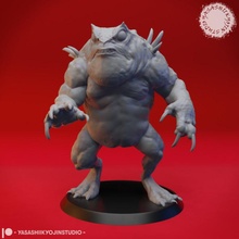 slaed red - tabletop miniature creature monster frog dnd toad pathfinder aos ttrpg slaad 3d print model - Mito3D