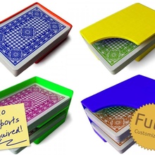 rápido dibujar tarjeta dispensador soporte juego juegos póker puente mesa tarjetas caddie 3d print model - Mito3D