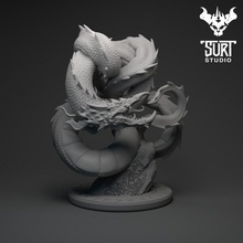 jormungard toys & games art figure figurine viking snake scandinavian serpent supported 3d print model - Mito3D