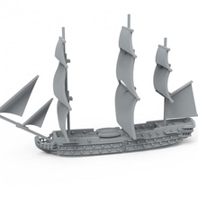 mars class hms 1794- centaur 1797 battle ship wars wargame trafalgar sails naval age sail 3d print model - Mito3D