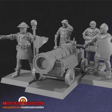 breton war machines set 1 store medieval modular warhammer french cannon bombard monstrous encounters oldhammer middlehammer bretonnia 3d print model - Mito3D