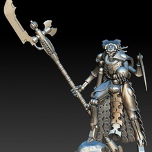 space undead priestess lord scifi tabletop wargame 3d print model - Mito3D