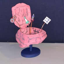 exploding brain display desk math rocket science work desktop stem 3d print model - Mito3D