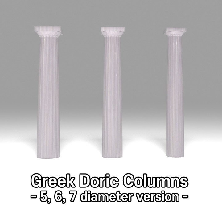 greco dorico ordine colonne negozio antico colonna Grecia modello modulare assemblaggio architetto architettonico pilar 3D print model - Mito3D