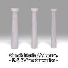 greco dorico ordine colonne negozio antico colonna Grecia modello modulare assemblaggio architetto architettonico pilar 3d print model - Mito3D