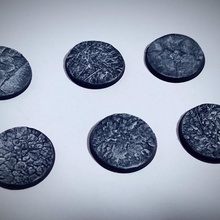 terrain bases 25mm table wargaming base dnd 3d print model - Mito3D