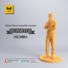 journaliste Arkham horreur compatible boutique miniatures miniature Horreur 3d print model - Mito3D