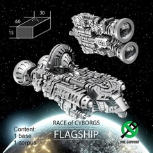 buque insignia cyborgs Tienda miniaturas sci fi espacio astronave 3dprint juegos mesa barco estrellas tablero estelar ti4 l1z1x 3d print model - Mito3D